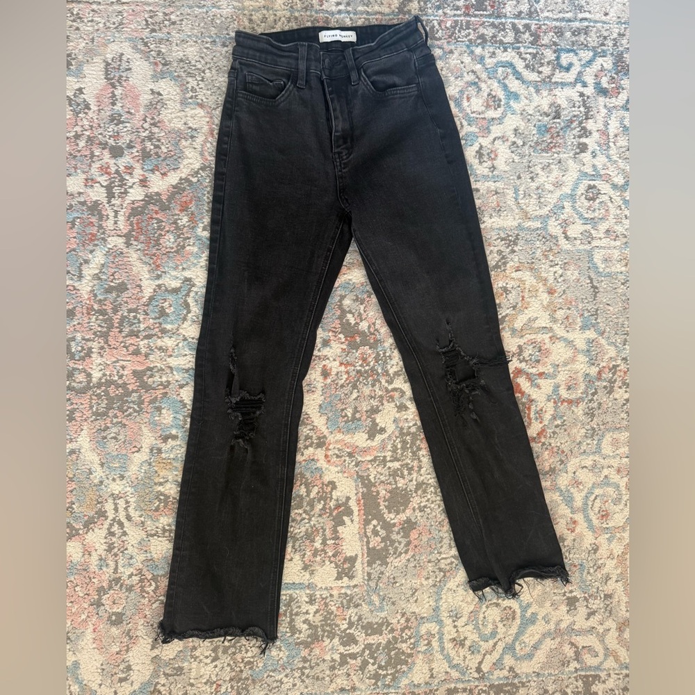 Black Distressed Women's Jeans